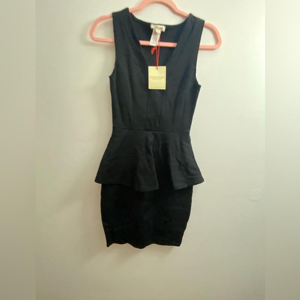 ROLLA COSTER PEPLUM BLACK DRESS SZ S